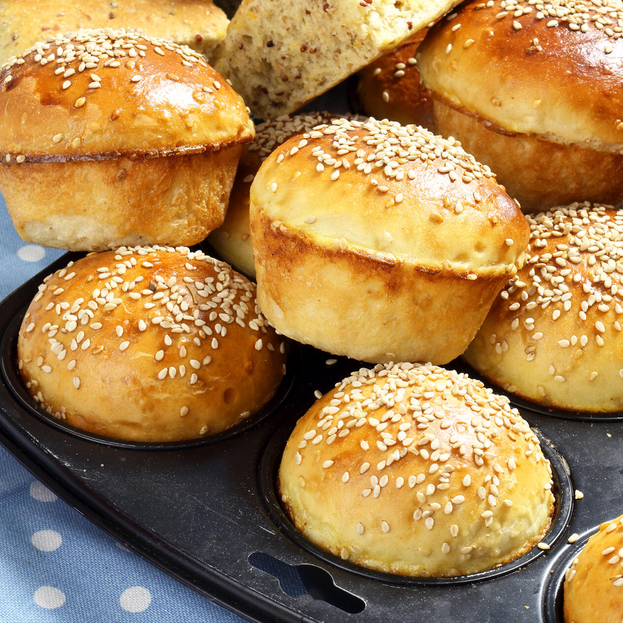 Kalljästa sesambullar