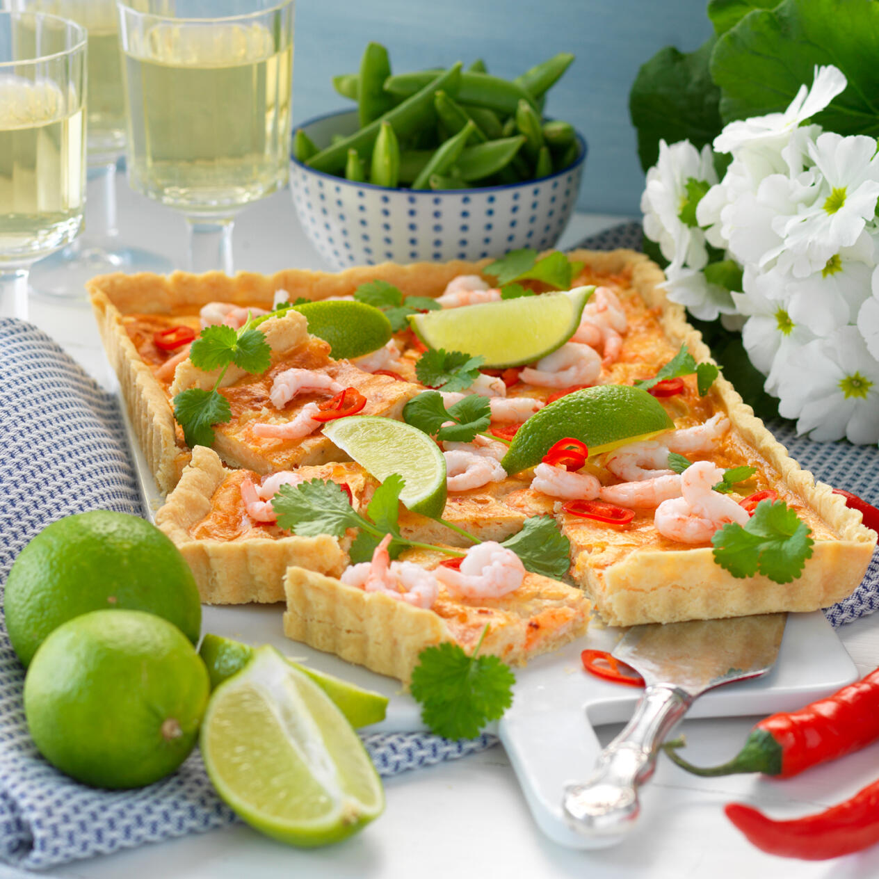 Het räkpaj med chili