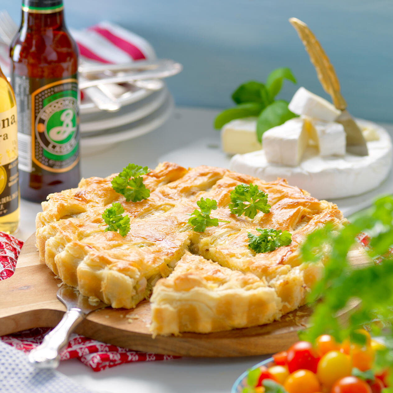 Krämig kycklingpaj med brie