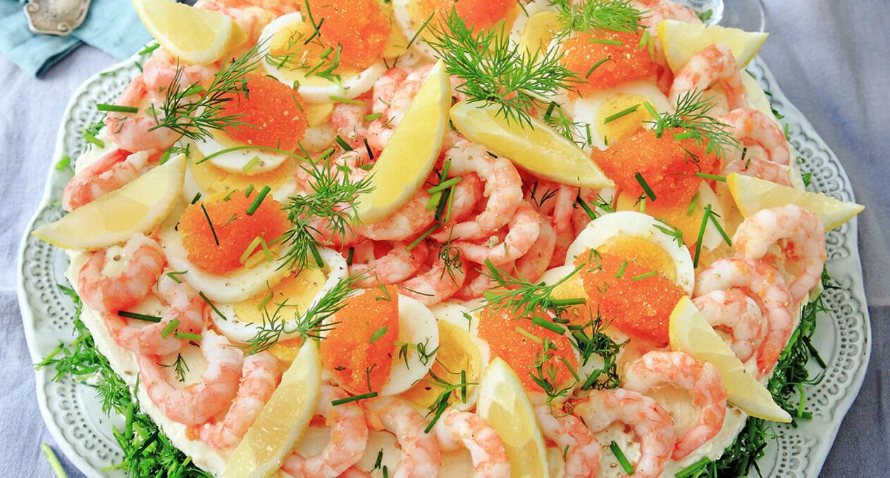 Skagentårta med löjrom