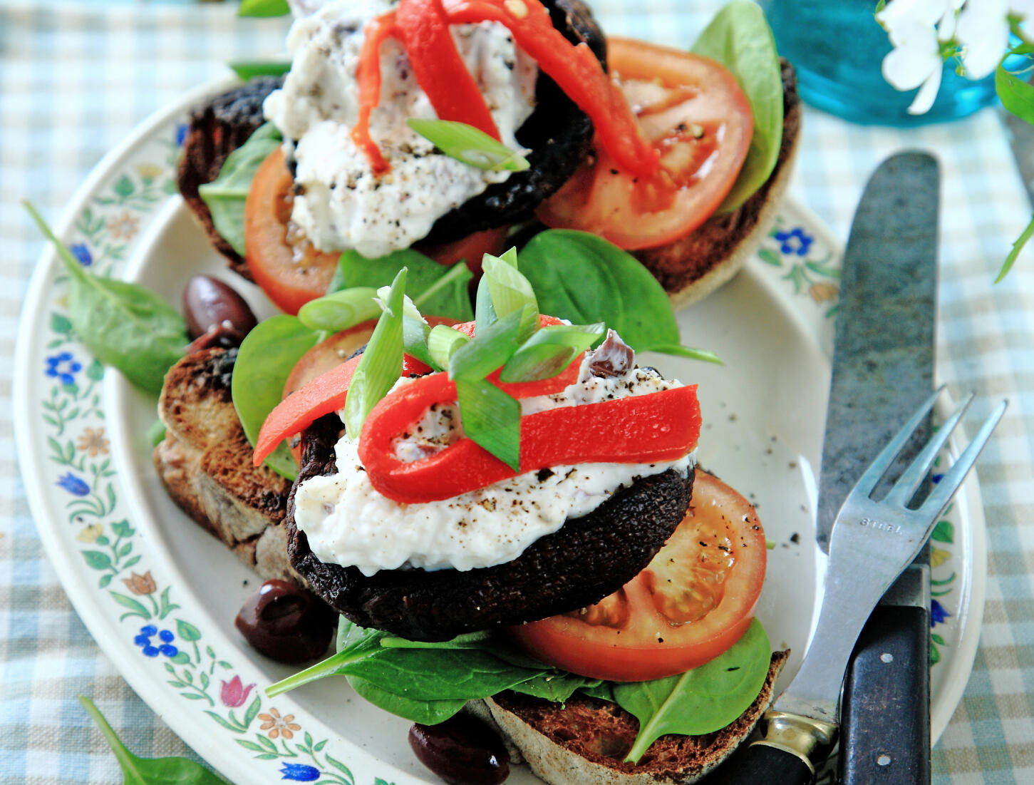 Portabelloburgare med getost