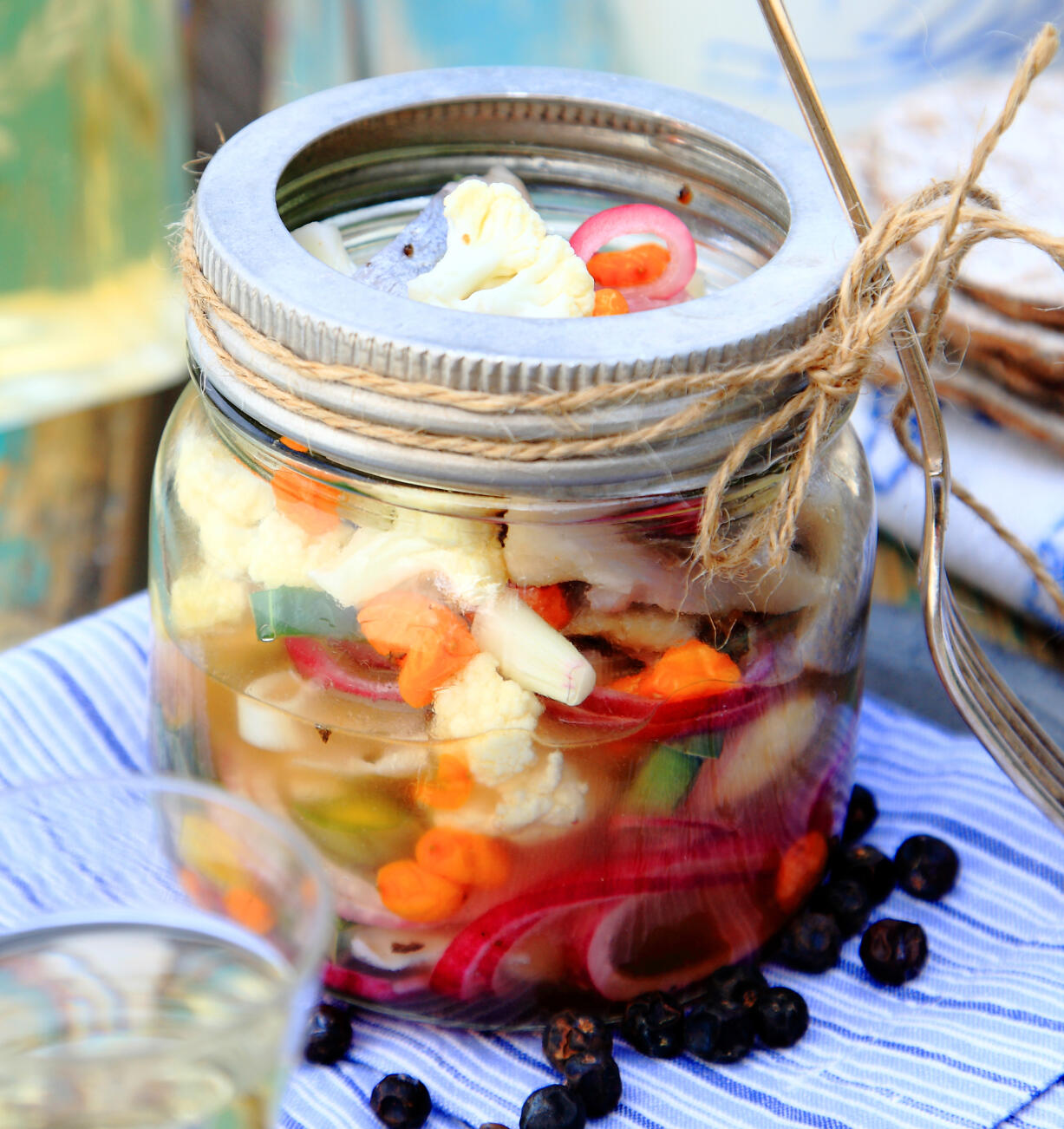 Havtornssill med enbär