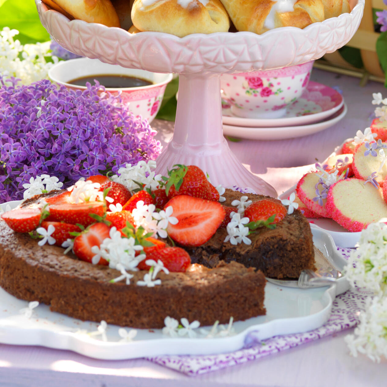 Kladdkaka med ljus choklad