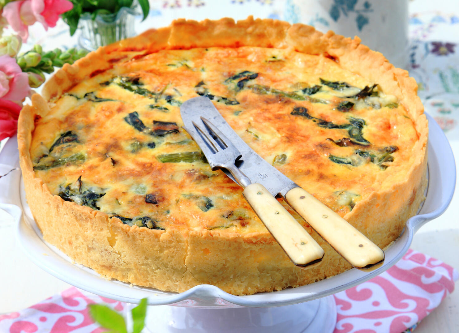 Sparrispaj med spenat