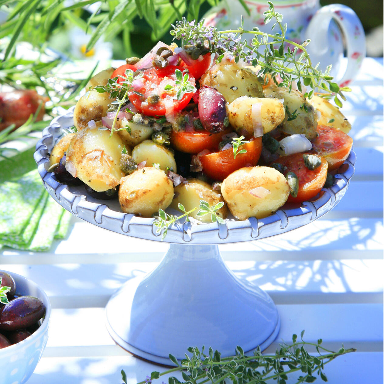 Salsiccia med potatissallad puttanesca