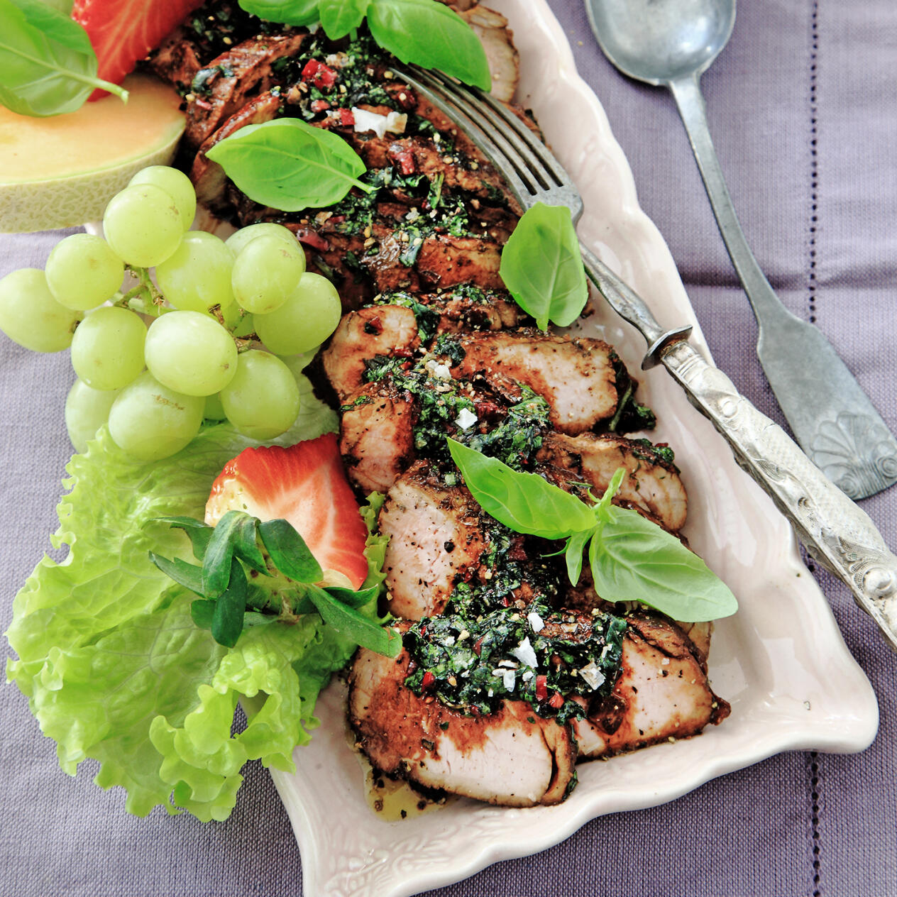 Dubbelmarinerad fläskfilé till många