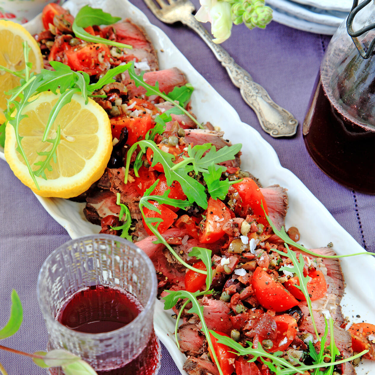 Rostbiff med grov tapenade