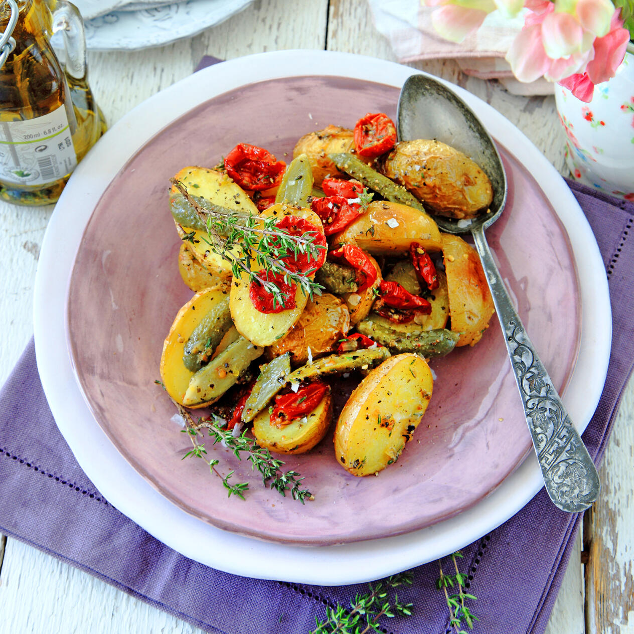 Vitlöksrostad potatis med dressing