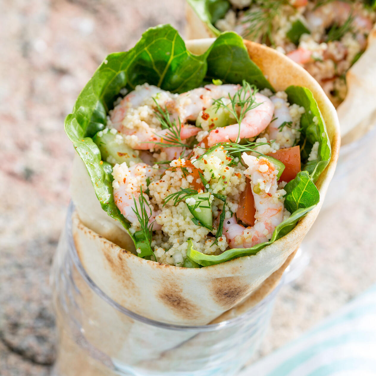 Wraps med räksallad
