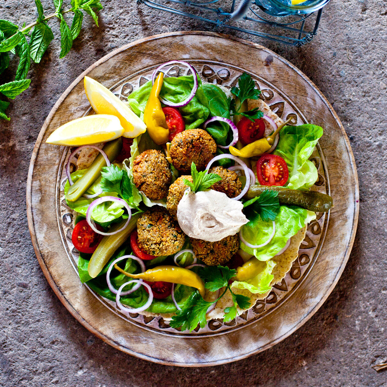 Falafel med tahinisås