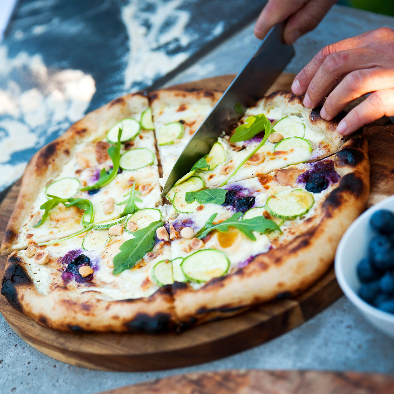 Den vita pizzan ”Feeling Blue”