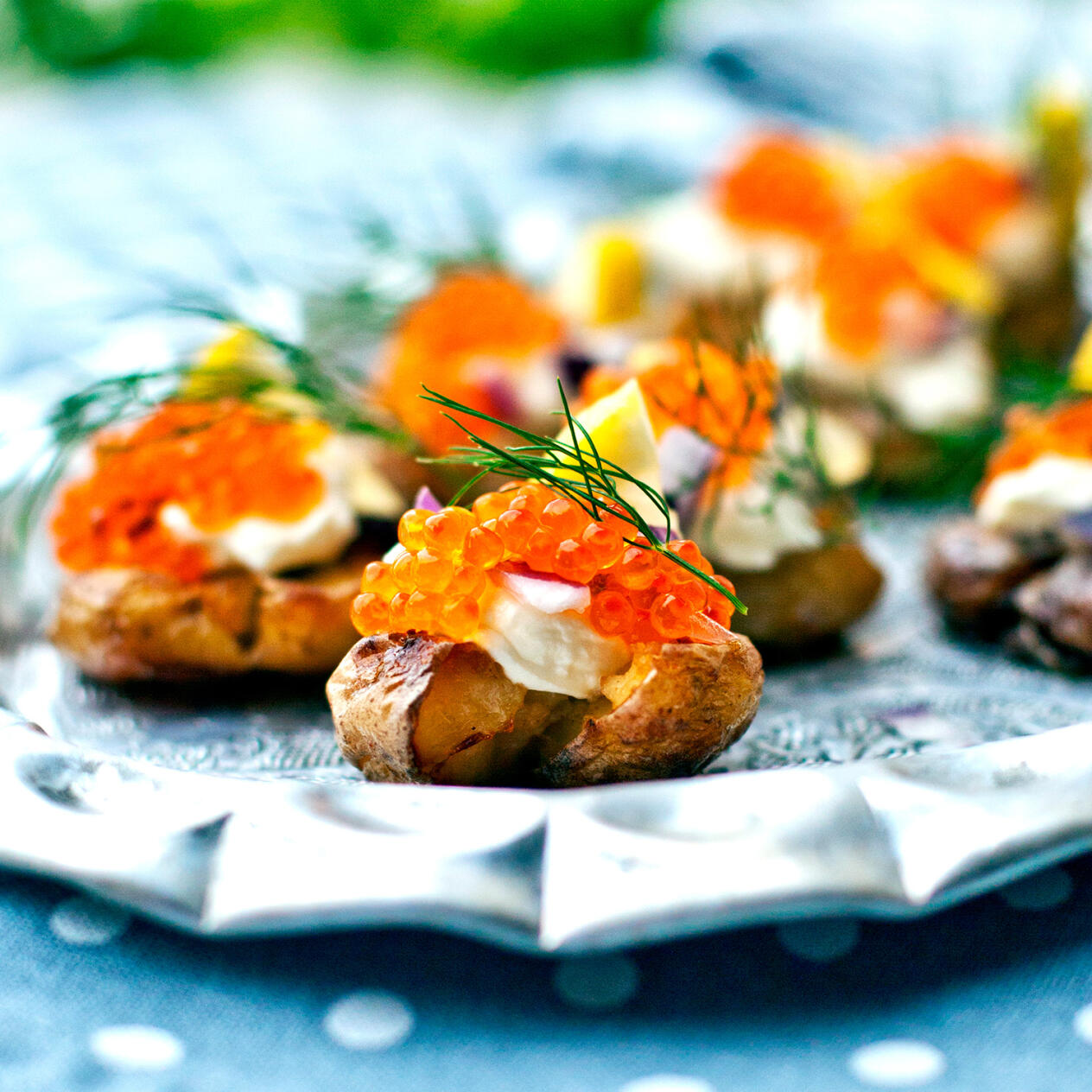 Krossad och bakad potatis med rom