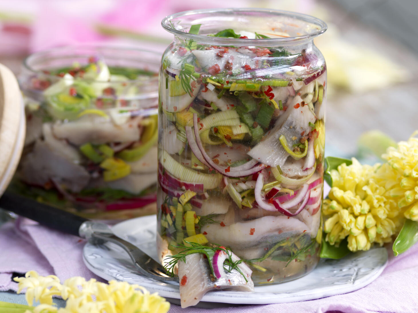 Löksill med fyra sorters lök