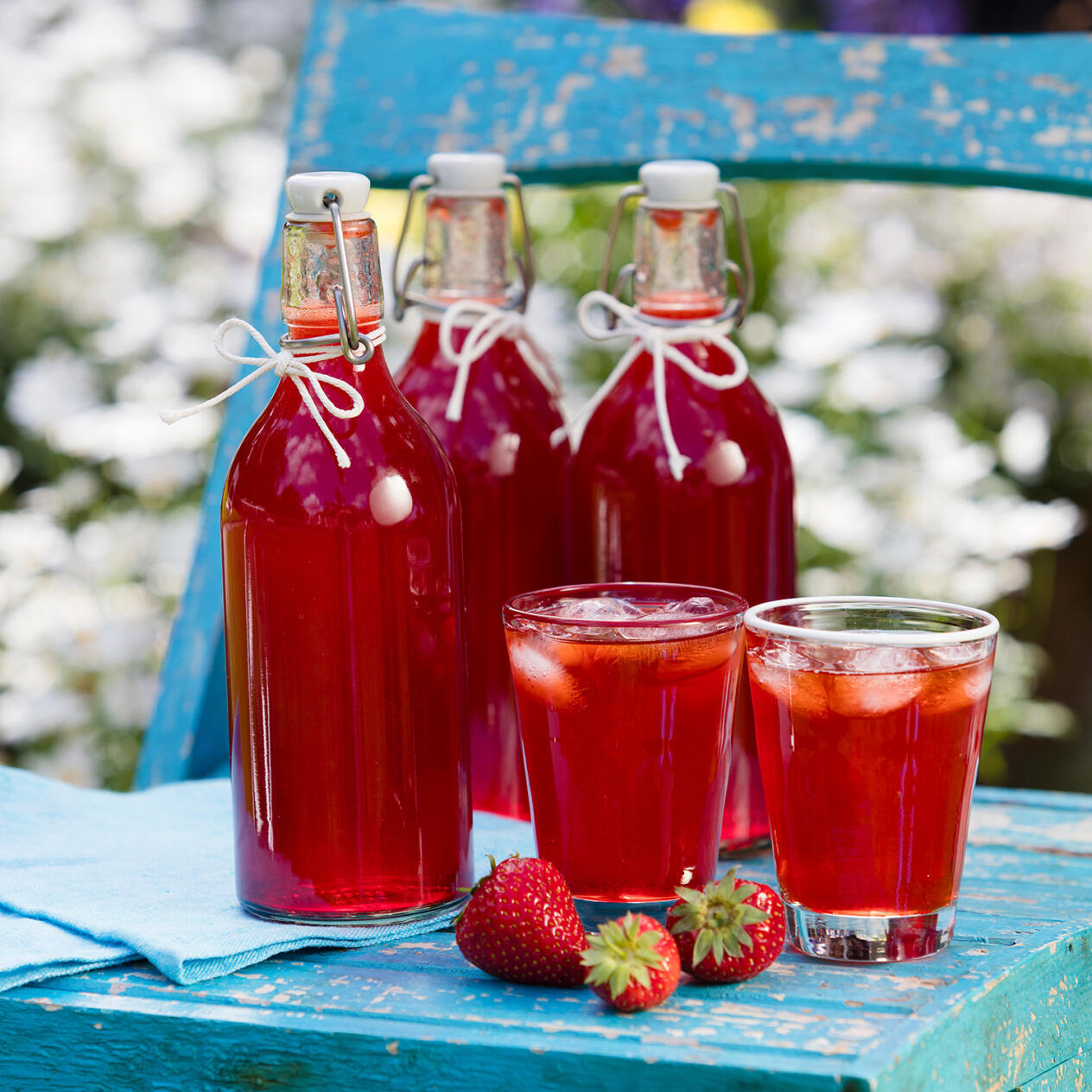 Rårörd jordgubbssaft