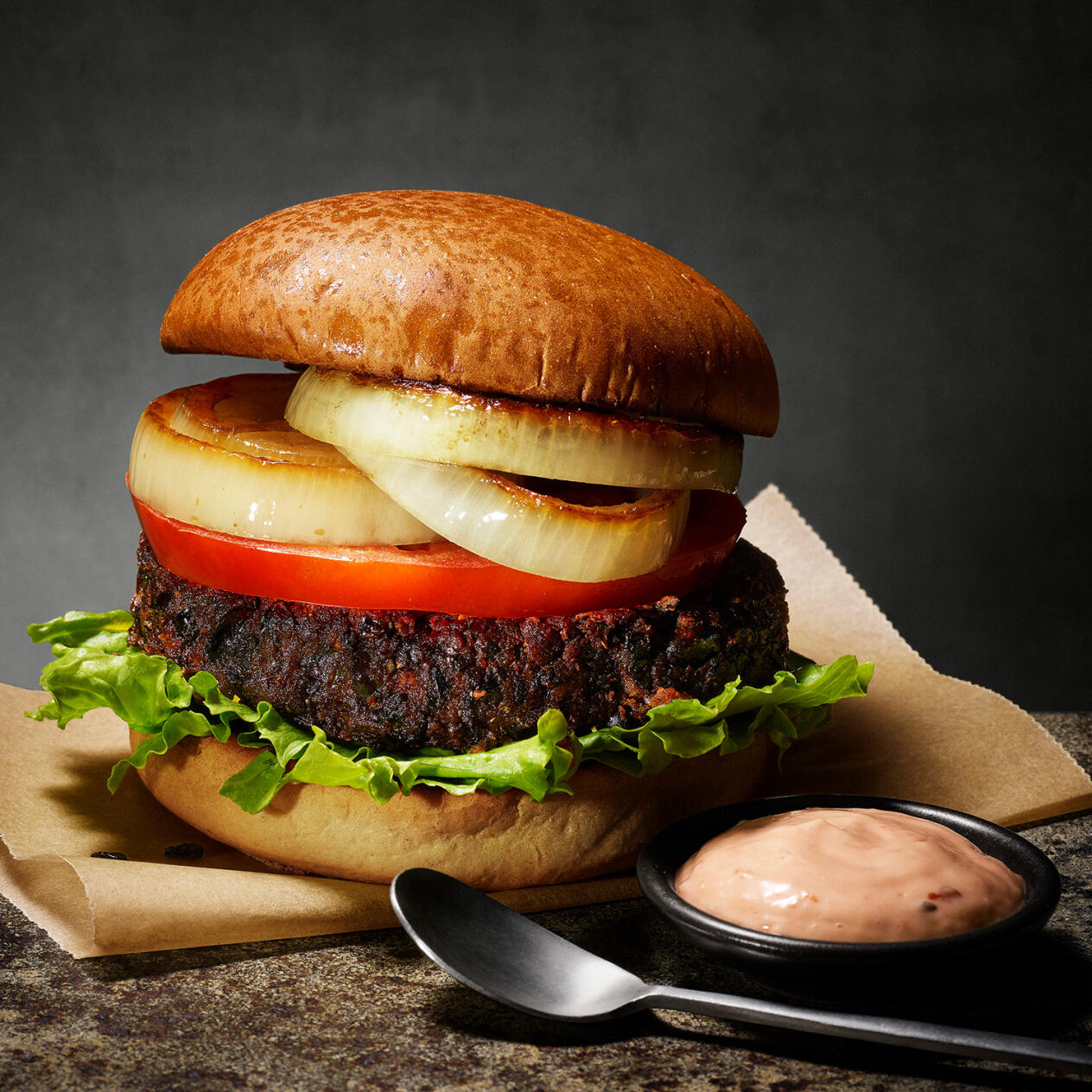 Lottas black bean burger