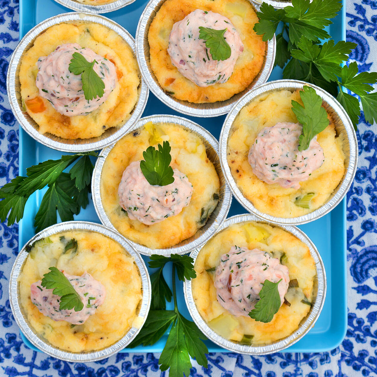 Minifrittata med rökt laxröra