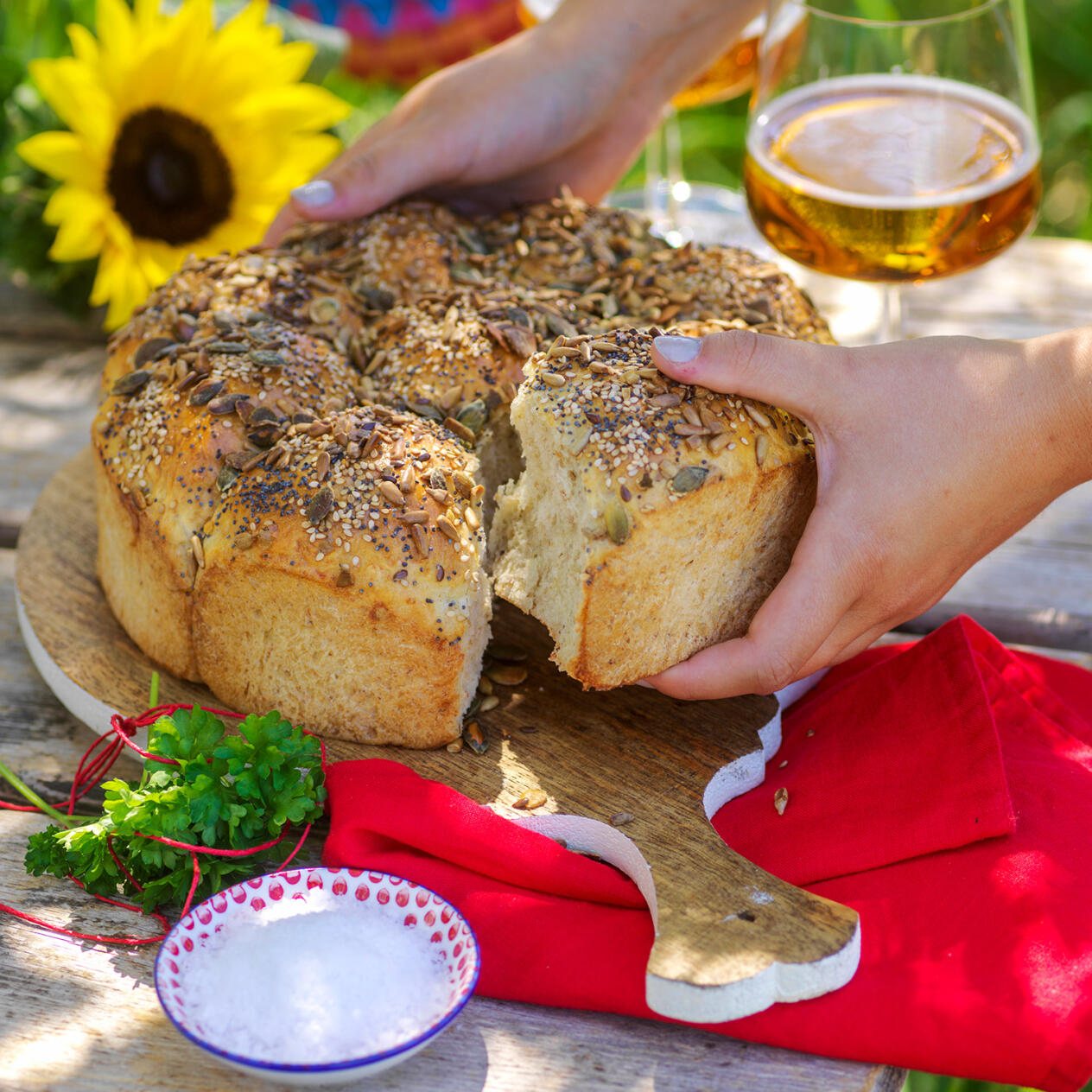 Brytbröd med frötopping