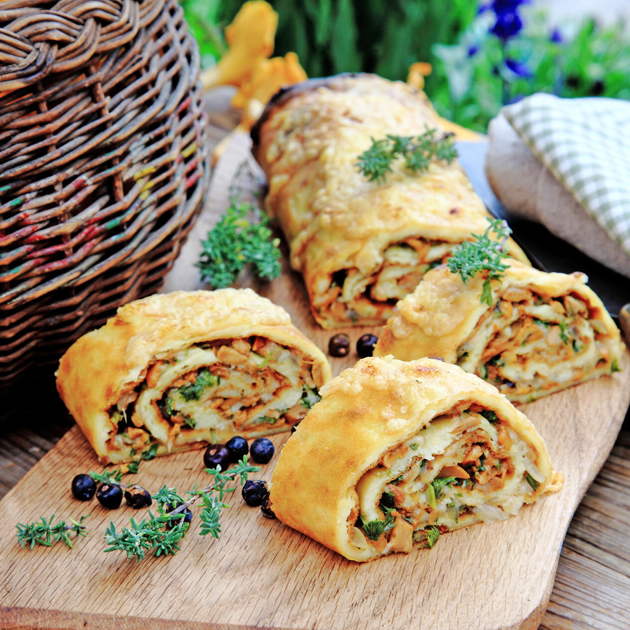 Kantarellrulle med Västerbottenost