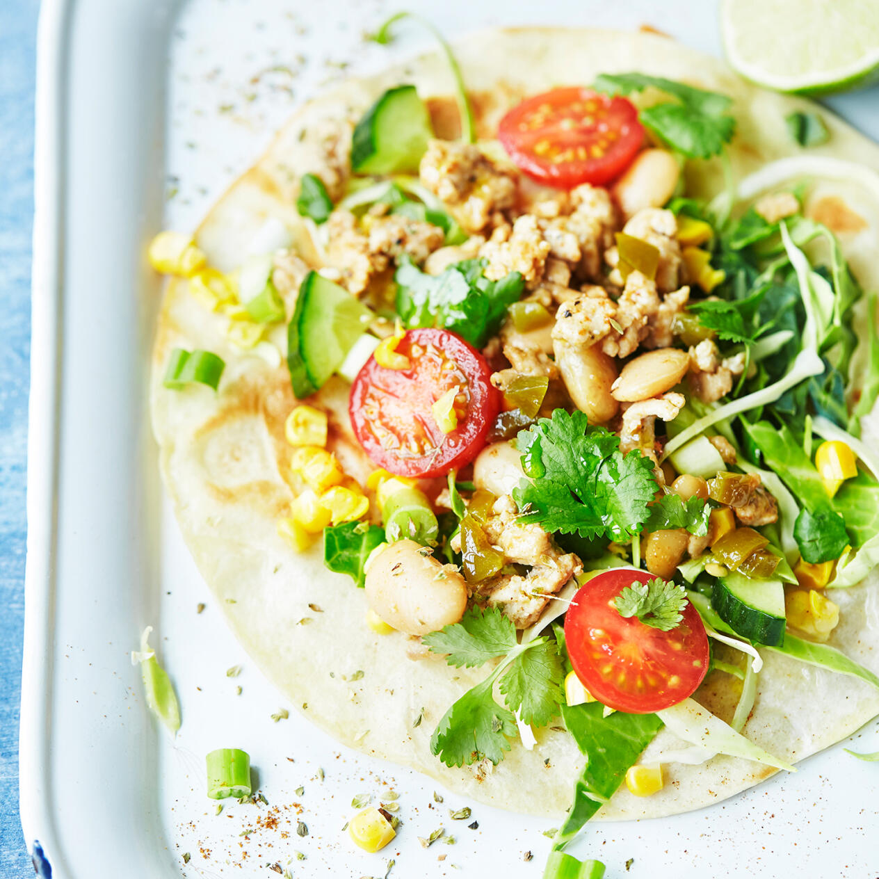 Middagssallad med kycklingfärs