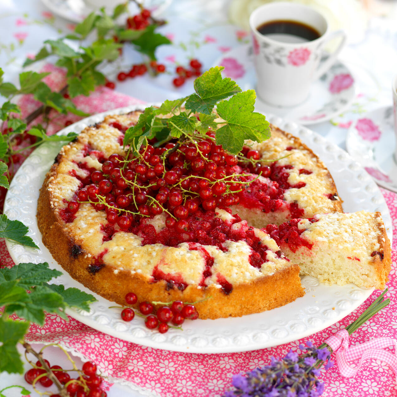 Hastkaka med vinbär