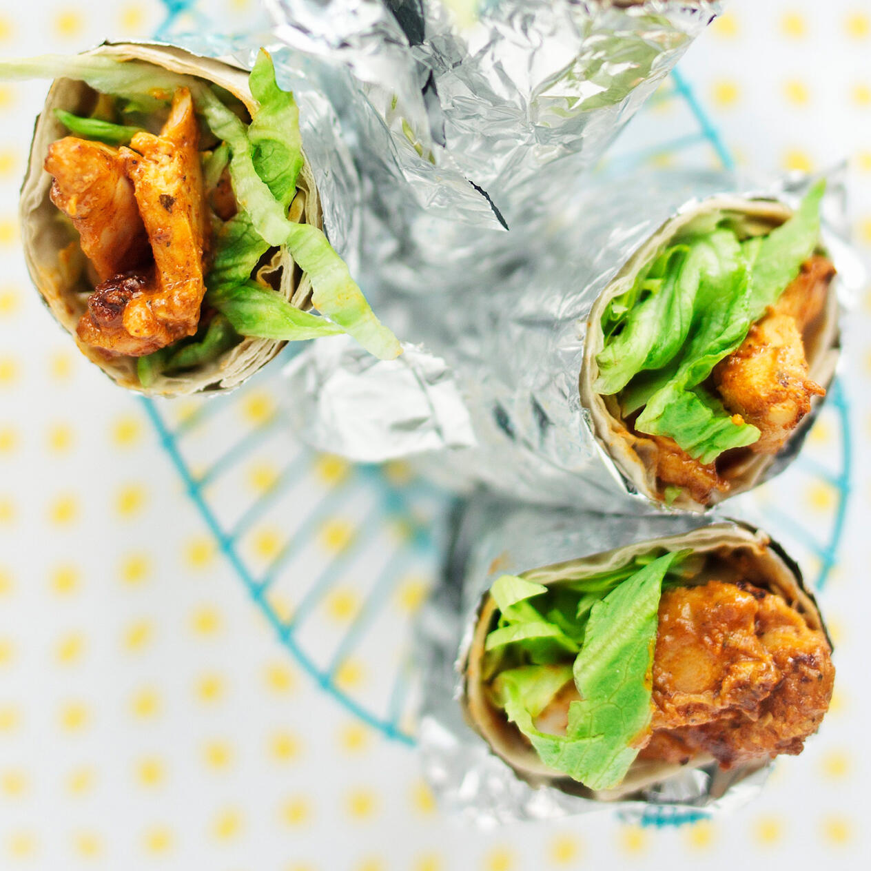 Tikka chicken i tortillabröd