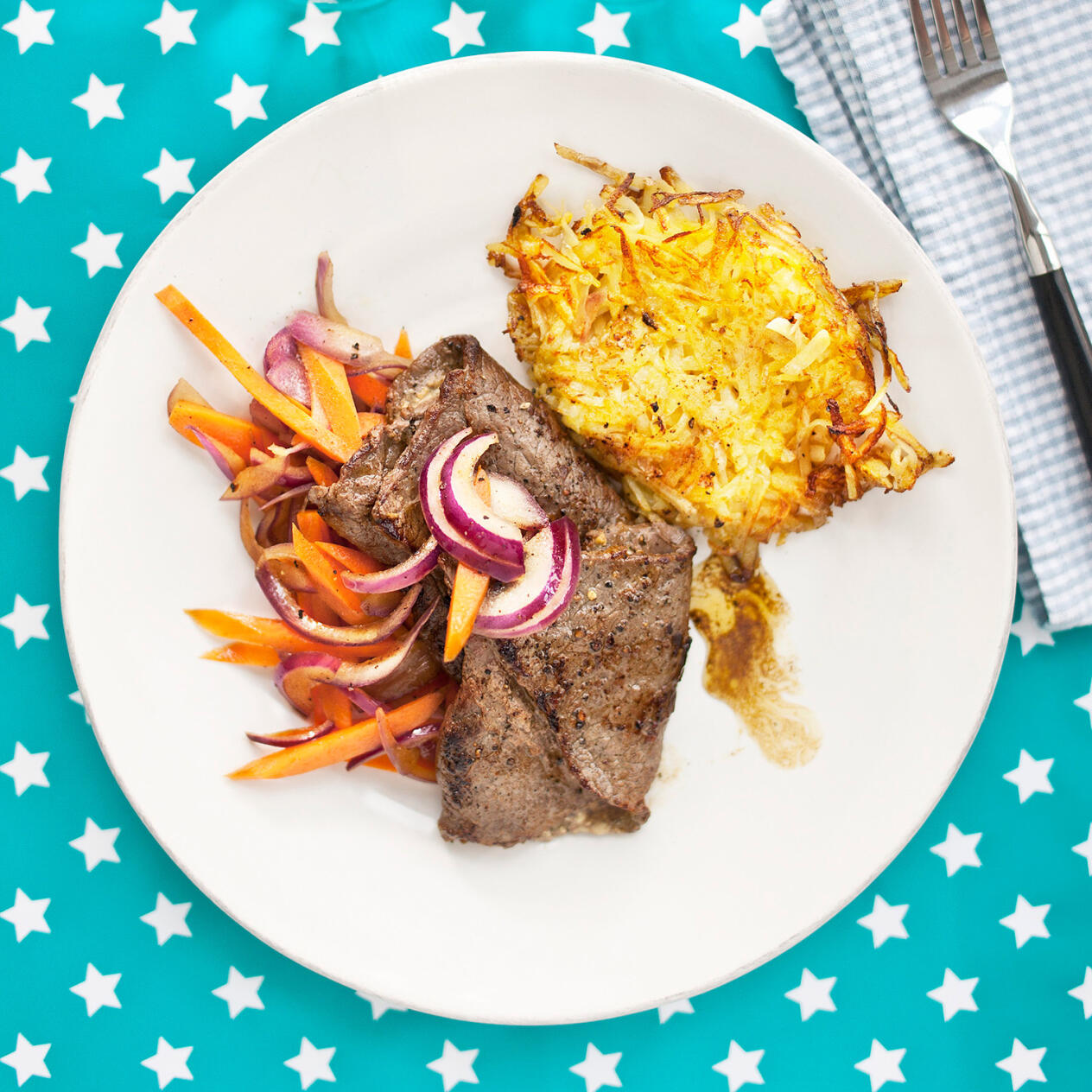 Senapsfylld lövbiff med rösti