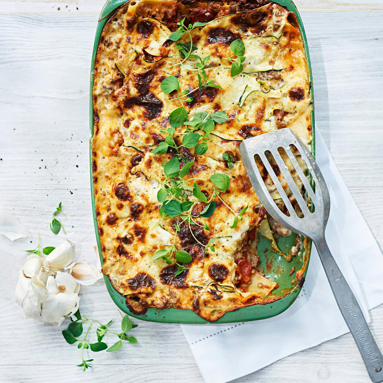 Lasagne med linser och zucchini