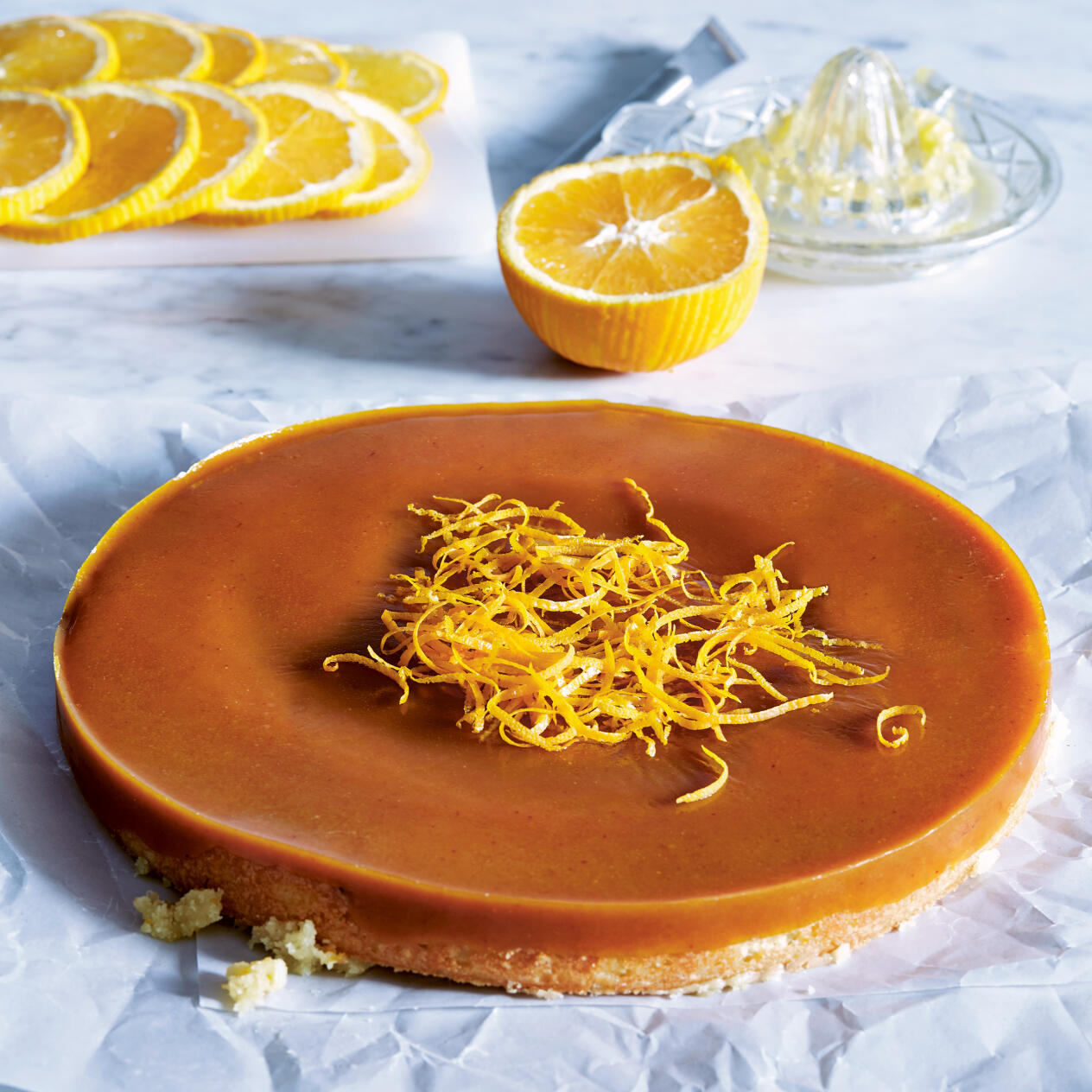 Apelsinkaka med saffranskola
