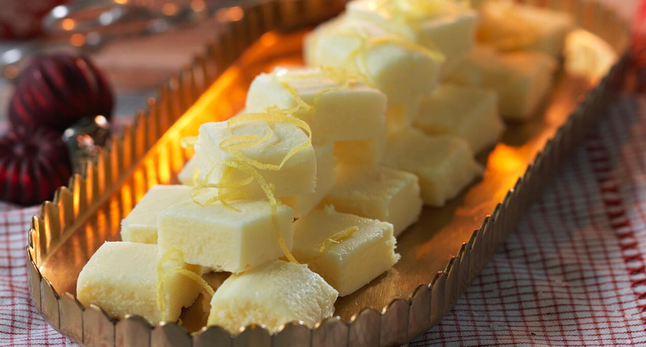 Citronfudge med vit choklad