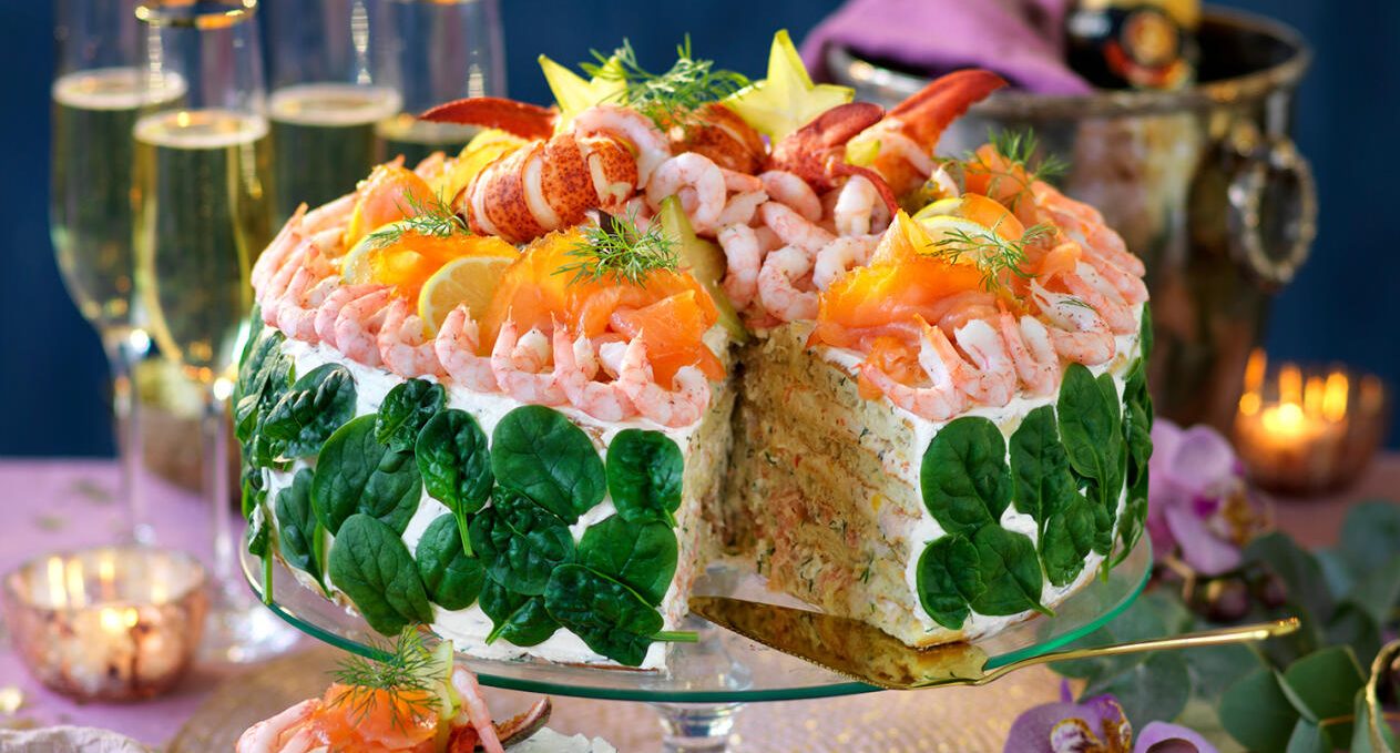 Nyårssmörgåstårta