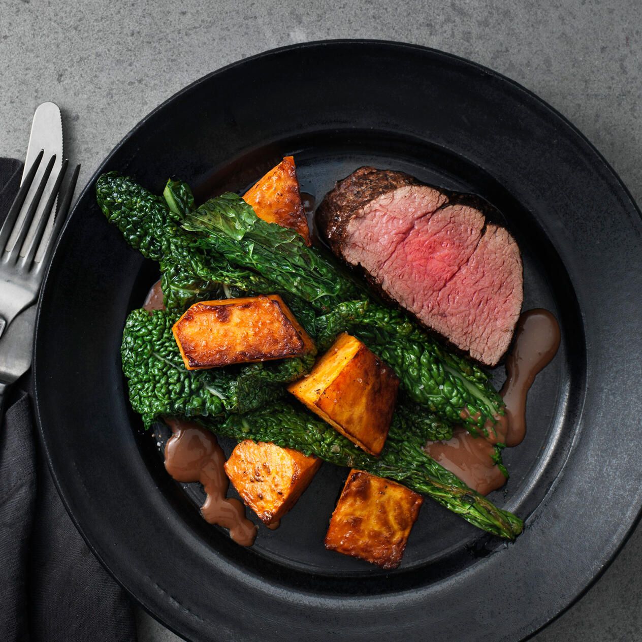 Oxfilé med madeirasås