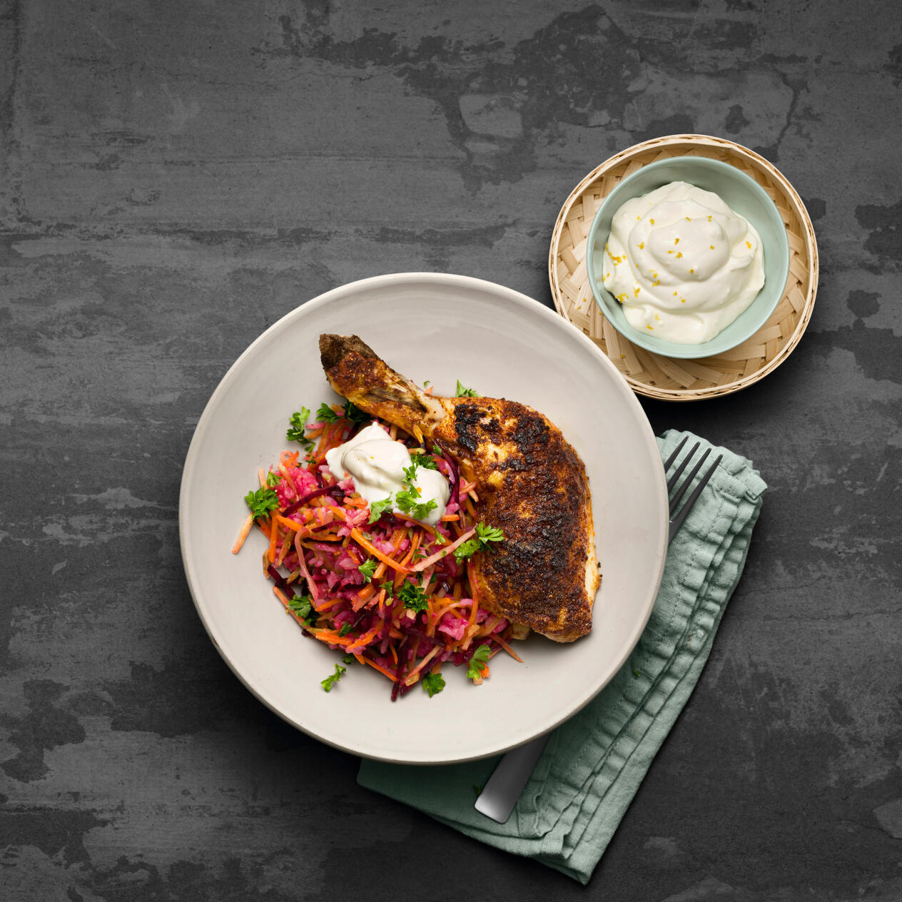 Kyckling med grönsaksris