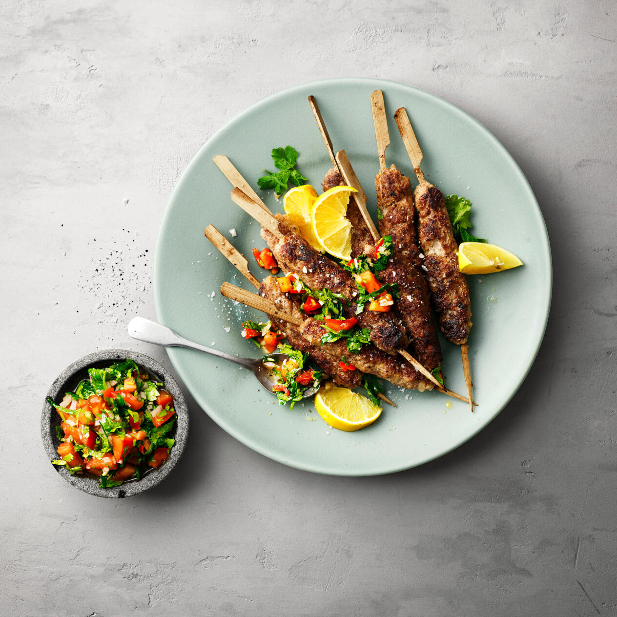 Fläskfärsspett med chimichurry