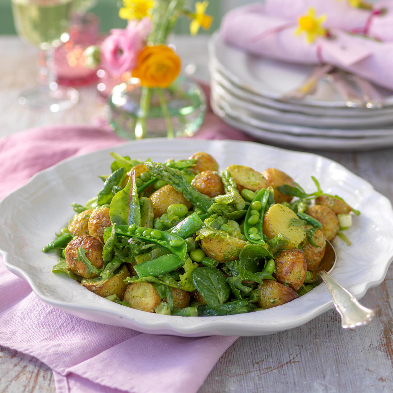 Rostad potatissallad med Västerbottensostdressing