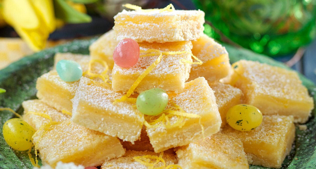 Citronrutor med mördegsbotten