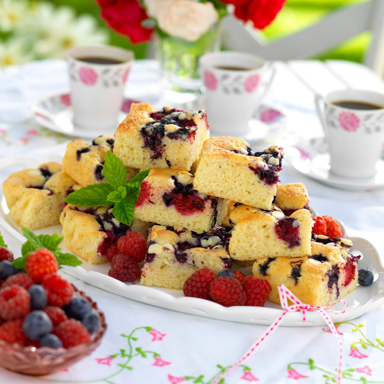 Bärrutor med vit choklad