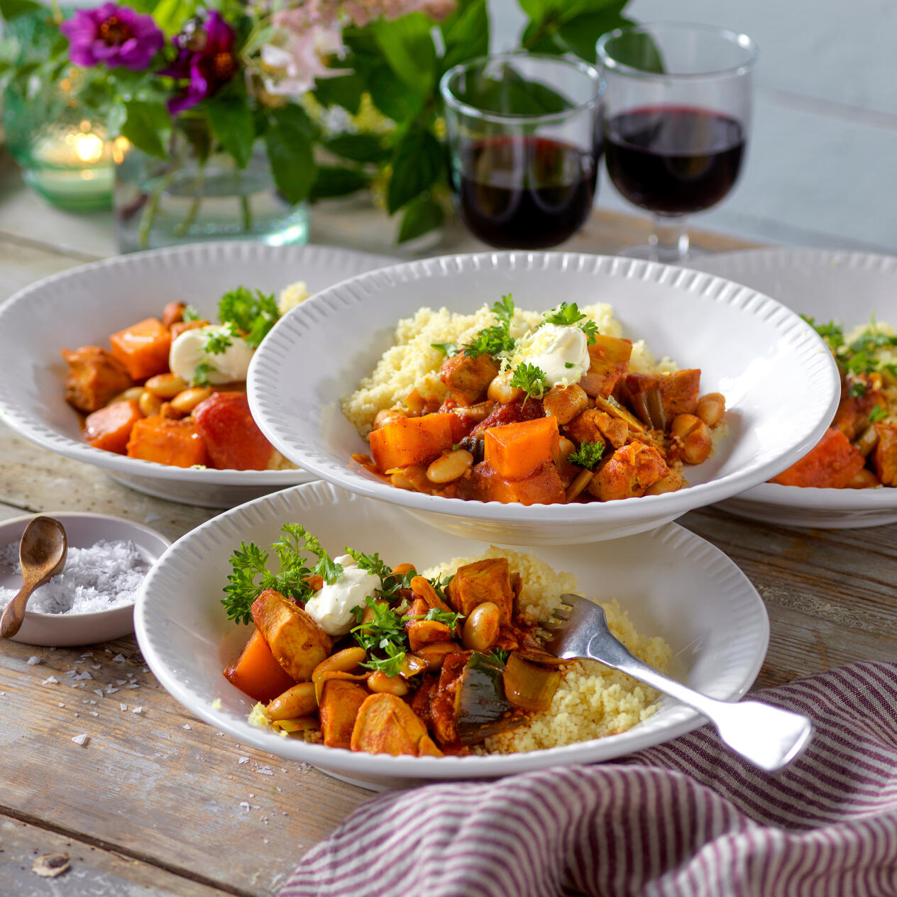 Kycklinggryta med butternutpumpa