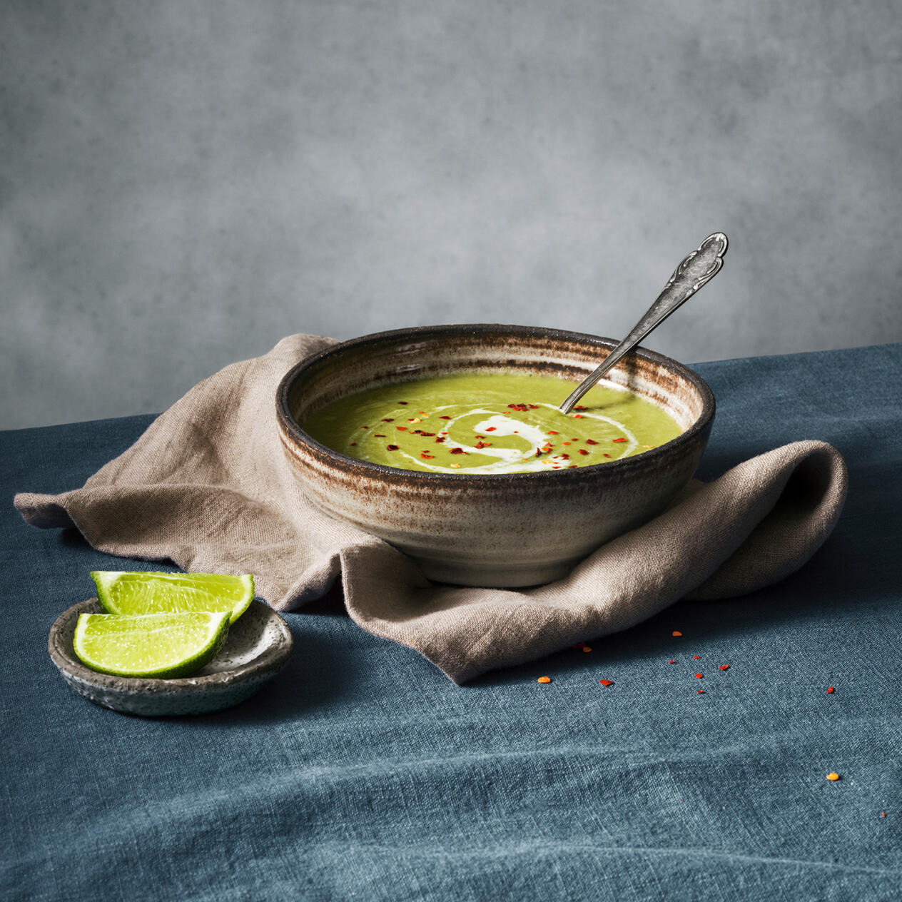 Grön ärtsoppa med kokosmjölk