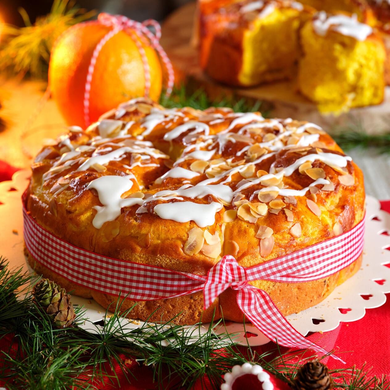 Saffransbutterkaka med mandel