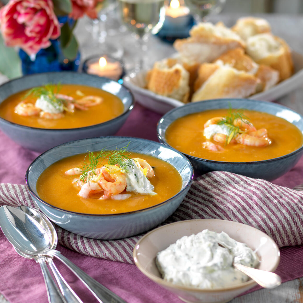 Räksoppa med saffran