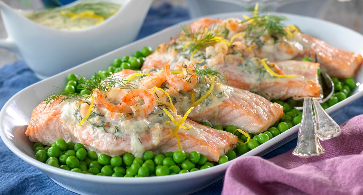 Lyxiga laxbörsar med gorgonzola