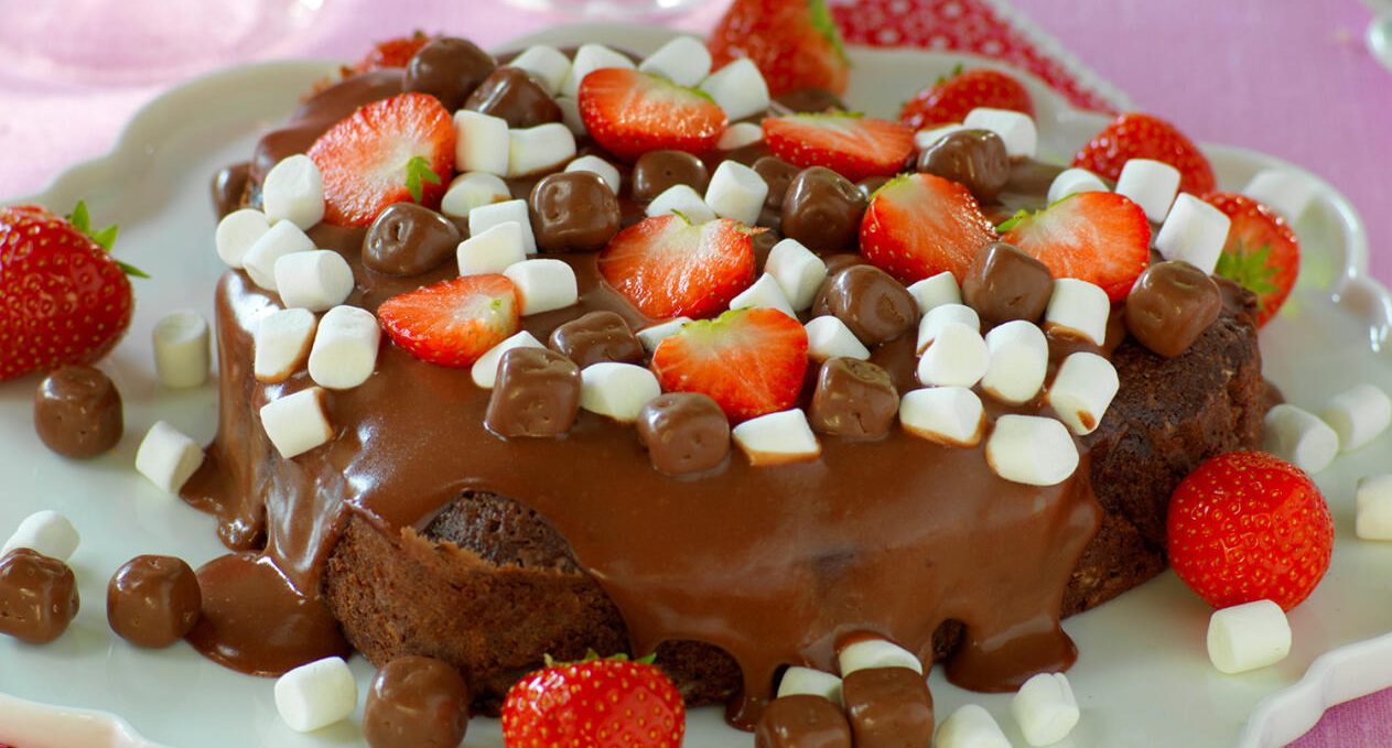 Kladdkaka med chokladsås