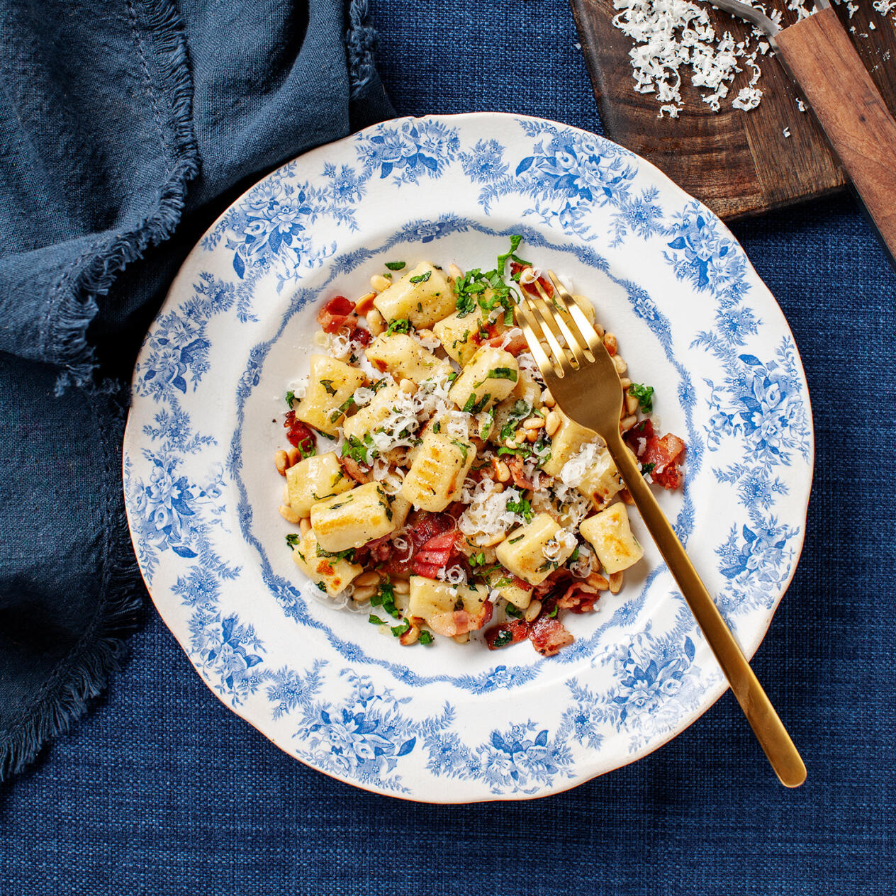 Hemmagjord gnocchi med bacon