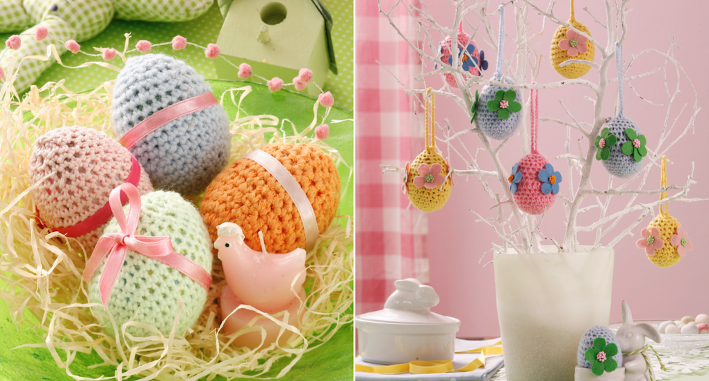 Pynta till påsk med söta virkade ägg! Foto: Linnea Press