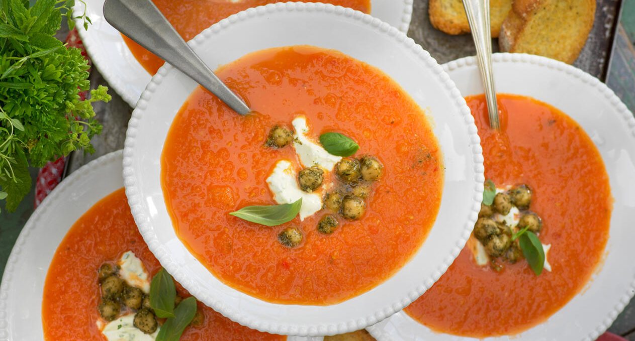 Rostad tomatsoppa med sambal oelek