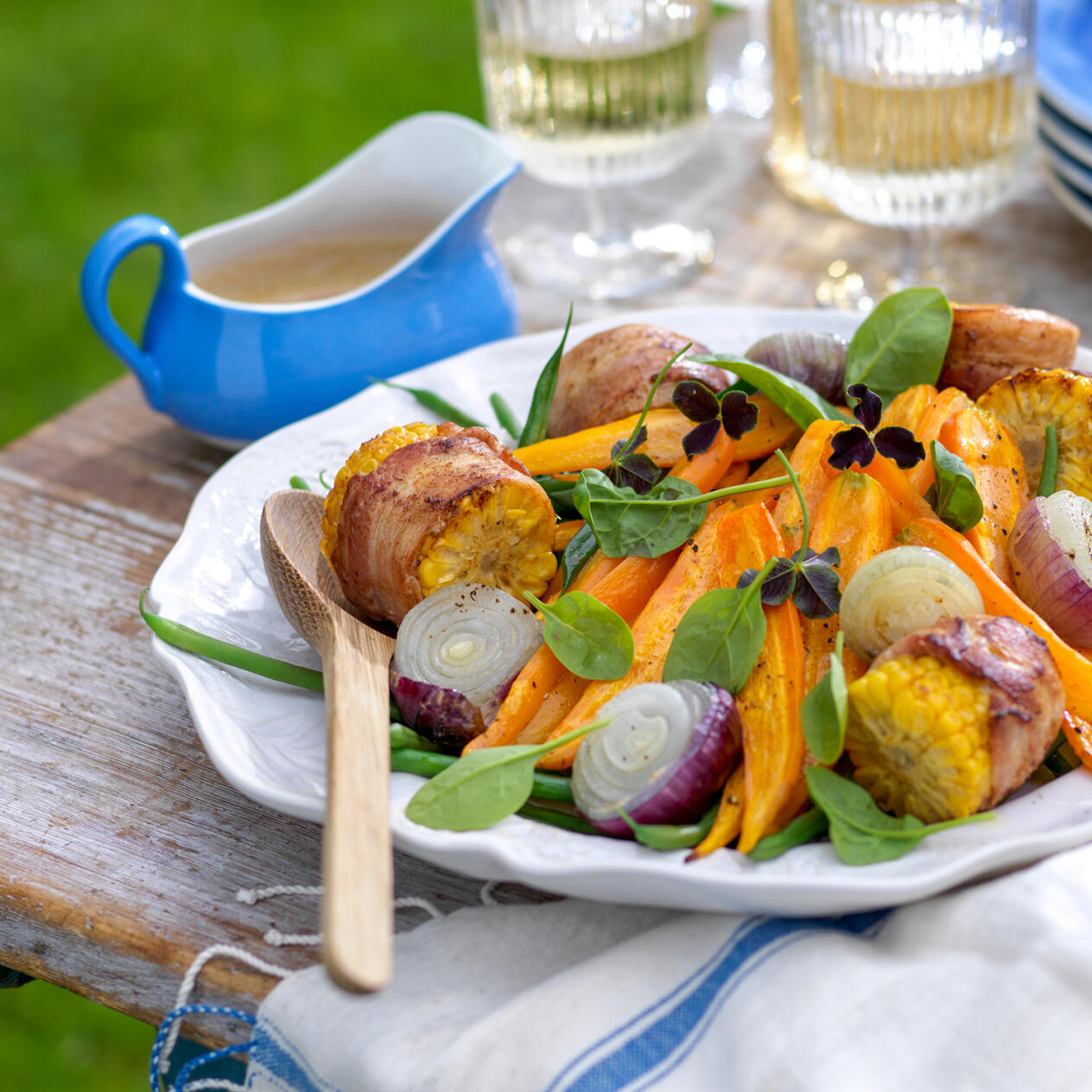 Skördesallad med brynt smör