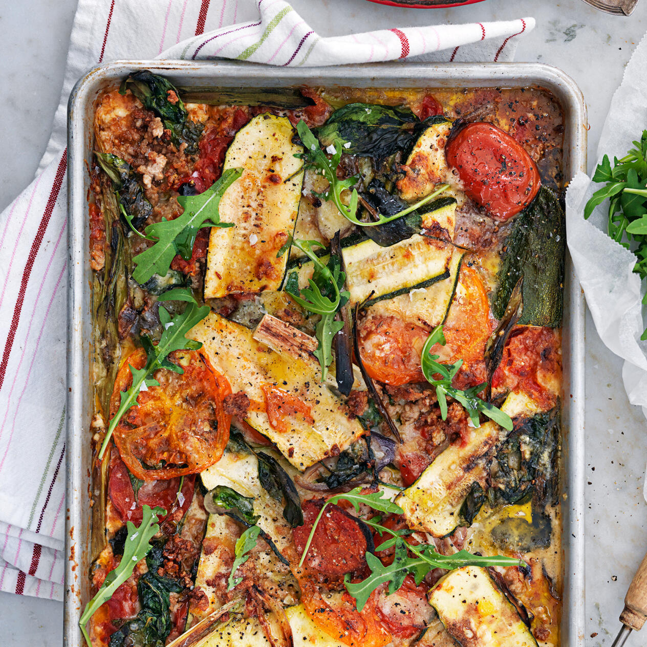 Färsgratäng med squash