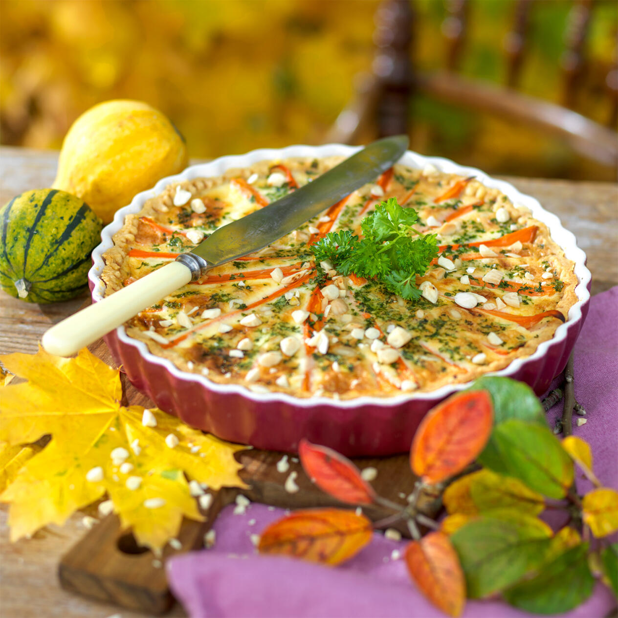 Morotspaj med ost och rostad mandel