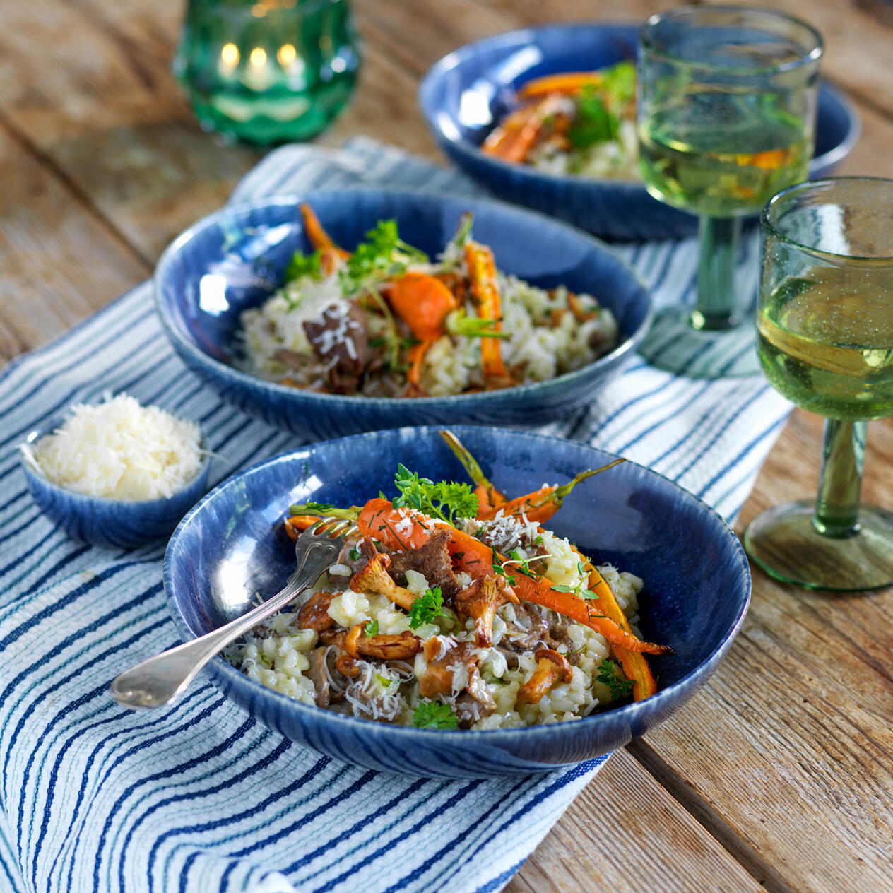 Renskavsrisotto med kantareller