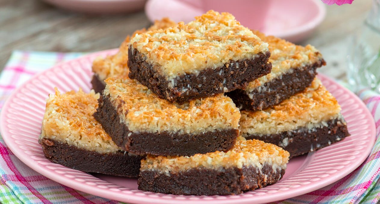 Brownies med ­kokostosca